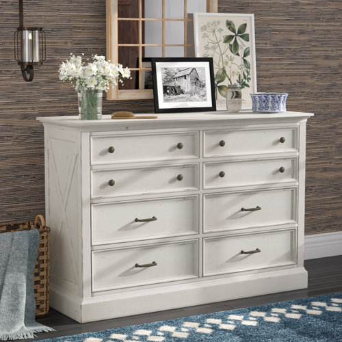 Sand & Stable Lana 8 Drawer 54'' W Double Dresser & Reviews Wayfair